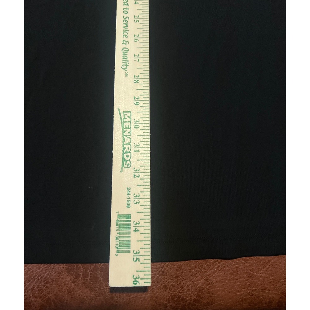 Kate Hill Women Black Maxi Skirt Plus Size 1X Rayon Blend Solid Minimalist - Picture 5 of 7